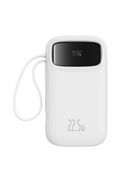 Baseus Baseus Qpow2 external battery, 10,000 mAh, dual USB-C and Lightning cable, Fast charging, 22.5W