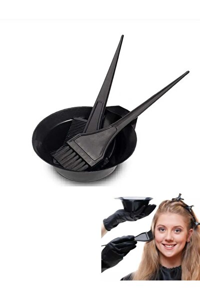 SEVRU Hair Dye Set Bowl Dye Brush and Crepe Comb Hairdresser Hair Lightener Coloring Bowl Set Set of 3