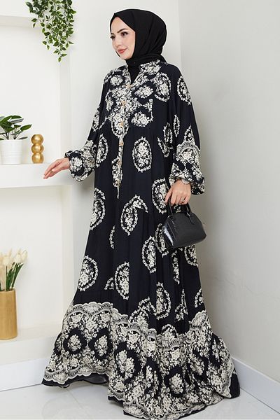 Bestenur Φόρεμα Giral Woven Viscose 1543 - Μαύρο