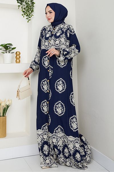 Bestenur Φόρεμα Ravel Woven Viscose 1547 - Navy Blue