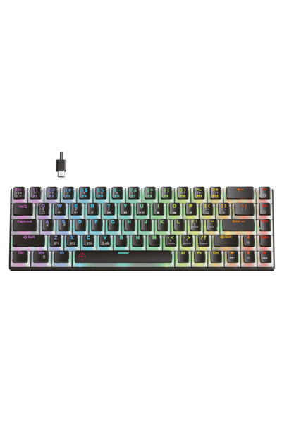 North Odin Pro Wl68 Lightcore Kablosuz Bluetooth Rgb Red Switch Türkçe Siyah Mekanik Gaming Klavye