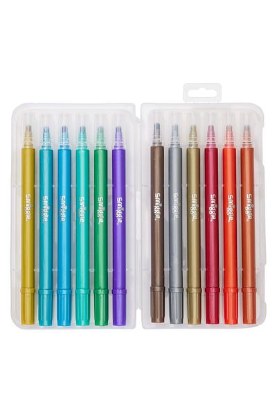 SMIGGLE Metallic Double Tip Point Markers Pack X12
