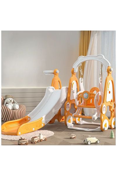 FULLJOY Slide with swing and basketball hoop 3*1, 173*120*122 cm