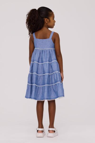 Tyess BG Store Girl's Blue Dress
