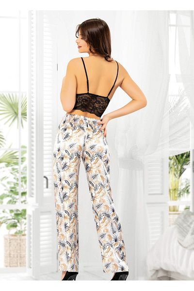 Miss Laris Lingerie Short Sleeve Pajamas, Lace, Satin Women's Nightgown Set of 3