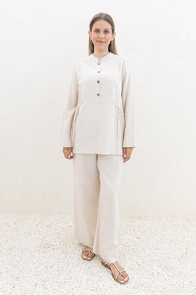 ALLDAY Stone-Binding Detailed Trousers Suit