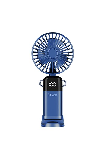 xLayer Ventilator portabil silentios XLayer, 5 trepte de viteza, acumulator 1200 mAh, blue