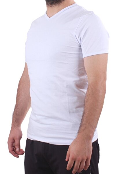 Twister Jeans 2302 Ανδρικό μπλουζάκι από βαμβακερό λευκό καθημερινό βασικό λαιμόκοψη