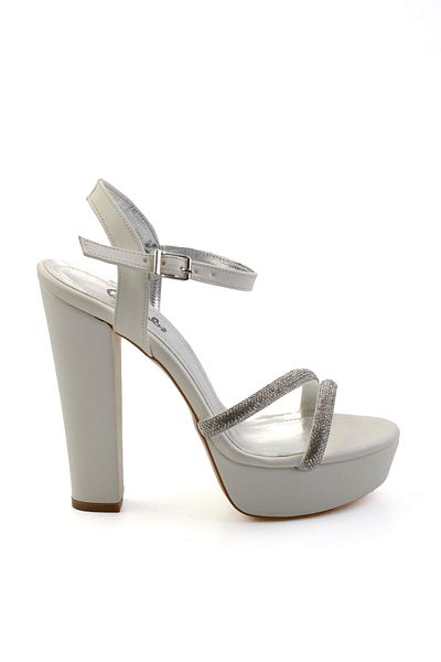 Bambi Pantofi rochii de seara de dama albi K05137012409