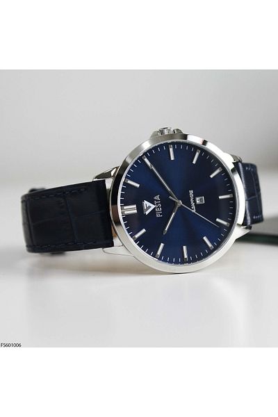 Fiesta Fs601006 Men's Wrist Watch with Leather Band