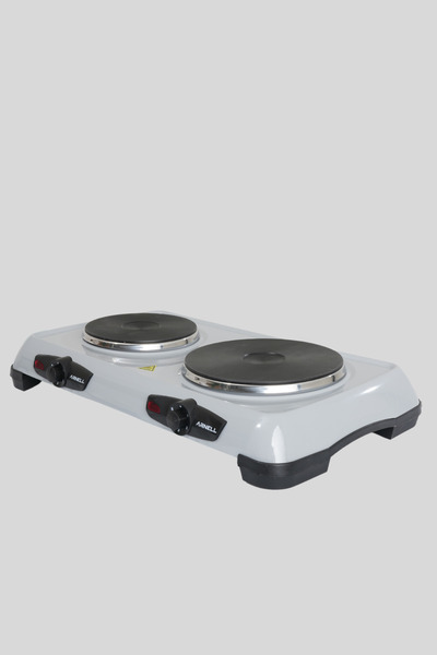 Arnell Elektrikli Ocak 2500W Çift Pleytli | Ayarlanabilir Termostatlı Kompakt ve Güvenli Tasarım