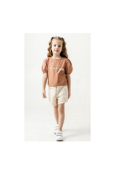CİCHLİD Girl's Rose Shorts Suit