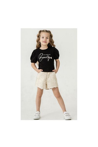 CİCHLİD Girl's Rose Shorts Suit
