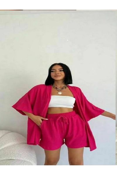 exxitcollection Set kimono pentru femei Wraparound Shorts