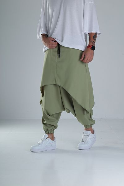 COCOPELLI Παντελόνι Samurai Khaki Oversize Shalwar