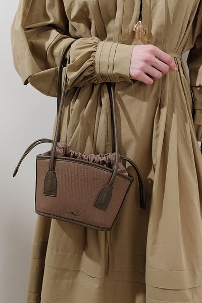 Manuka Canvas Mini Bucket Bag Brown