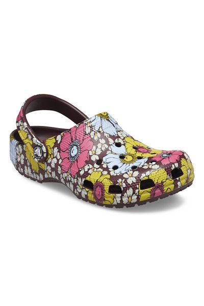 Crocs Clogs Crocs Classic Retro Floral Clog 37-38 EU - M5/W7 US Multicolor - Dark Cherry/Multi