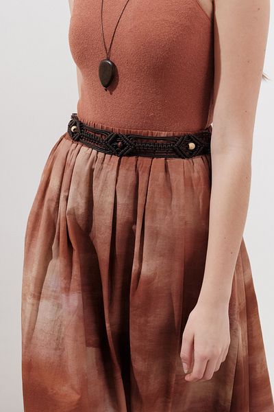 Manuka Rustic Braided Belt Brown