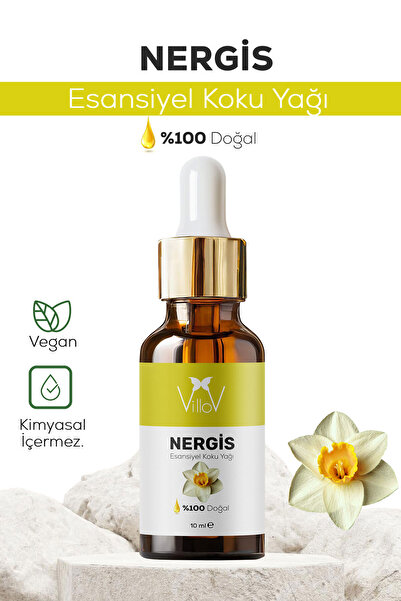 Villov Nergis Esansiyel Uçucu Koku Yağı Difüzör Esansı Buhurdanlık Yağı Aroma...