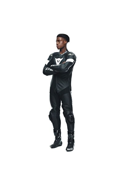 Dainese TOSA 1 PCS LEATHER SUIT PERF. BLACK BLACK WHITE