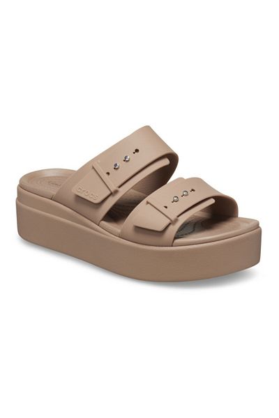 Crocs Women's Brooklyn Low Wedge Sandal 38-39 Eu - W8 Us Brown - Latte