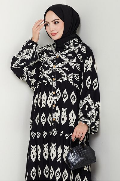 Bestenur Φόρεμα Liza Woven Viscose 1544 - Μαύρο
