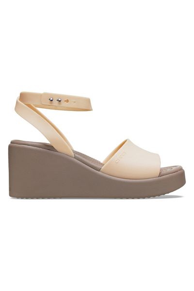 Crocs Sandale cu platformă Brooklyn cu bareta la gleznă - Shitake