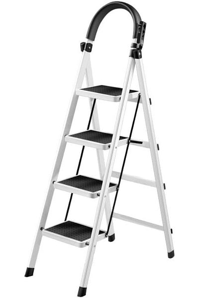POWER INDUSTRIAL Power Industerial Folding Ladder 4-steps Folding Step Stool Lightweight Anti Slip For Home