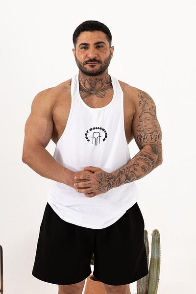 QUİCKPREP Men's Green Oversize Undershirt – Fast Collection Logo Printed Sports Undershirt