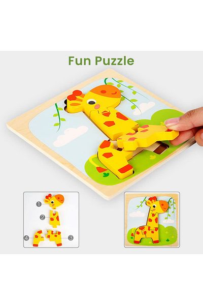 OEM 5-piece 3D puzzle, giraffe pattern