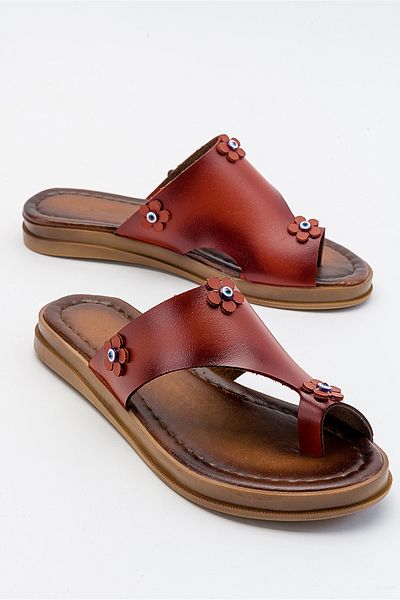 Lively Stylish Angela Flip-Flop Leather Slippers