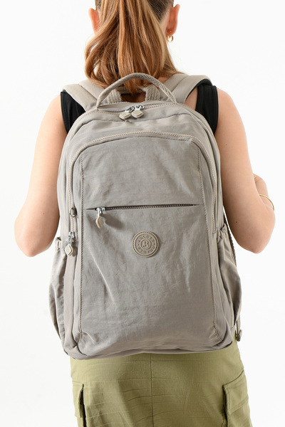 Just Polo Unisex Waterproof Imported Crinkle Fabric School Business and Travel Backpack with Laptop Compartment