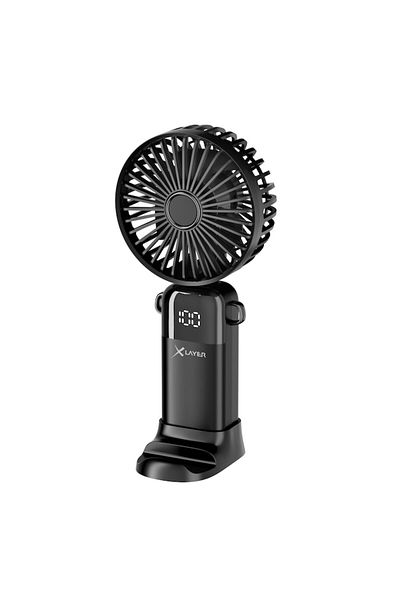 xLayer Ventilator portabil silentios XLayer, 5 trepte de viteza, acumulator 1200 mAh, negru