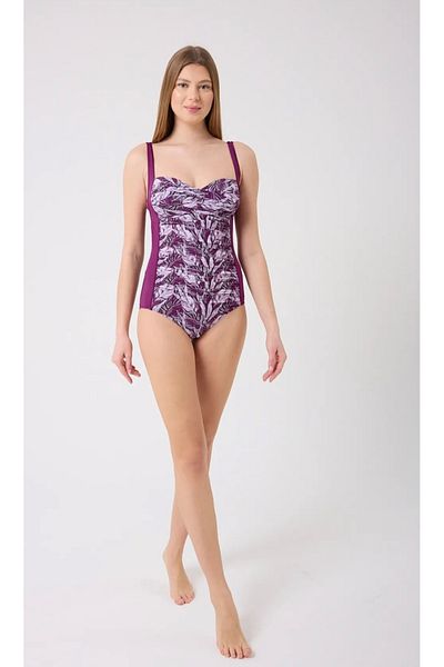 MODA Mountain Draped Patterned Burgundy Adjustable Suspender, You Will Be the Eye of the Holiday Polyamide Swimsuit