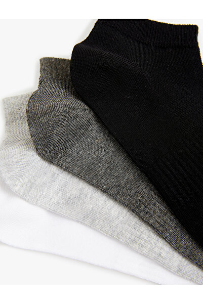 Koton Basic Cotton Blended 4-Piece Booties Socks Set