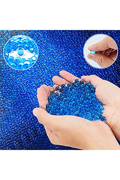 SprintMag Set 20.000 Bile Gel Munitie Hidrogel Bombe de Apa 7-8 mm pentru Pistoale Pusti de Jucarie Albastru