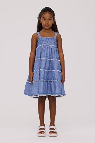 Tyess BG Store Girl's Blue Dress