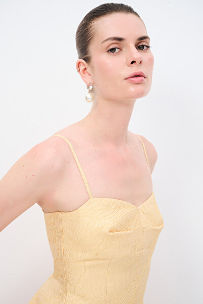 adL Night Zoom Bağlama Detaylı Jakar Elbise