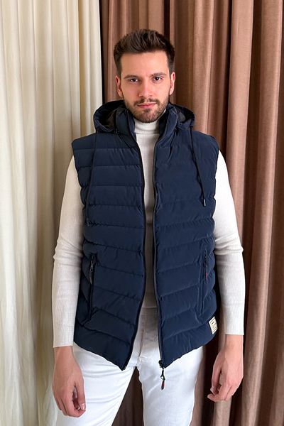 ModaPlaza Men's Hooded Puffer Vest