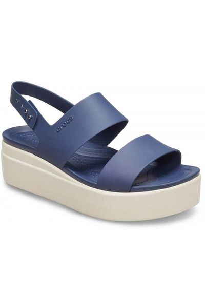Crocs Sandale cu platformă joasă Brooklyn 36-37 Eu - W6 Us Albastru - Bleumarin/stucco