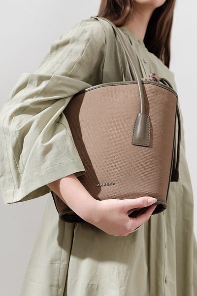 Manuka Canvas Bucket Bag Brown