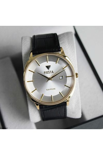 Fiesta Fs601067 Men's Wrist Watch with Leather Band