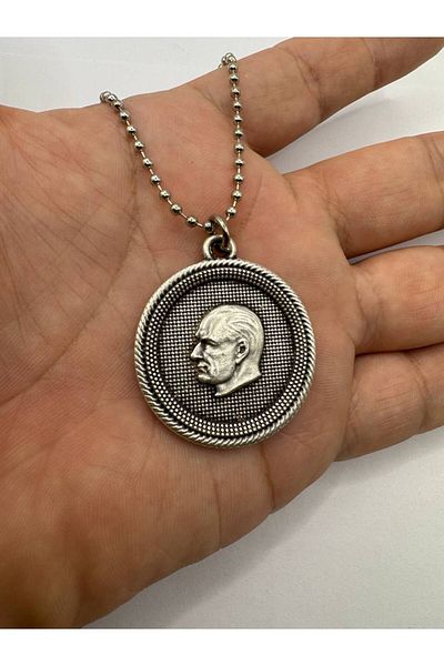 Herşey Nota Mustafa Kemal Atatürk Medal Figured Unisex Necklace – Meaningful and Stylish Design