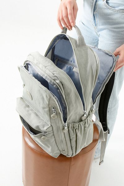 Just Polo Unisex Waterproof Imported Crinkle Fabric School Business and Travel Backpack with Laptop Compartment