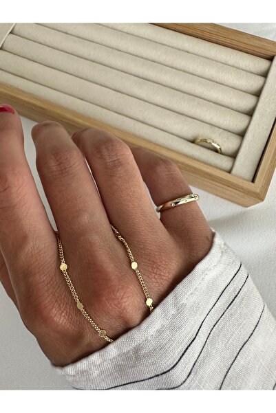 ringbox Gold Taşlı Serçe Parmak Yüzüğü