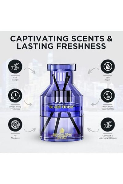 Black Odor Bo-12 Diffuser 60ml Hotel Aroma Vanilla Long Lasting Air Freshener For Car Home Office