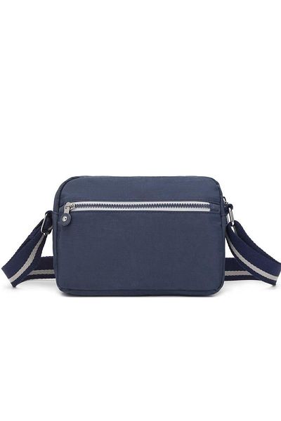 SMART BAGS Crinkle Fabric Women's Messenger Bag Bc 3166 - Navy Blue