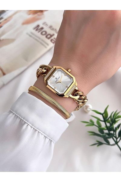 Daniel Klein Steel Cord 3 Atm Water Resistant Special Design Women Wristwatch+Bracelet Vs.Blkt.0434