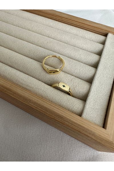 ringbox Emerald Tiny Stone Little Finger Ring
