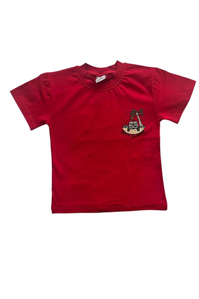BY-GRİ By-Grey Front and Back Printed Short Sleeved Boy's Suit